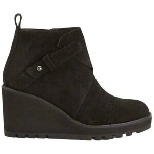 Eileen Fisher Tinker Suede Leather Black Booties, Size 9.5